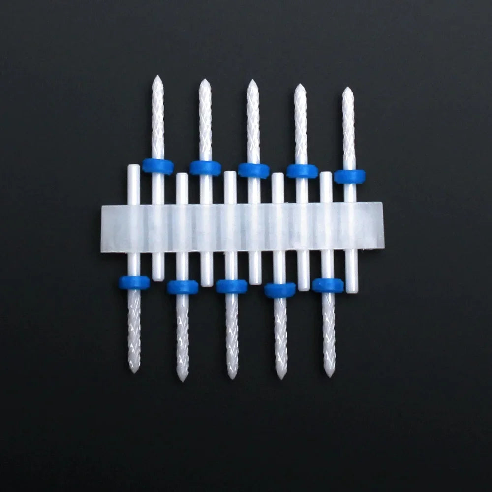 Punte per unghie in pietra di ceramica, Set 10 frese per trapano “nail art”. Essenziali per manicure/pedicure, cura delle unghie.