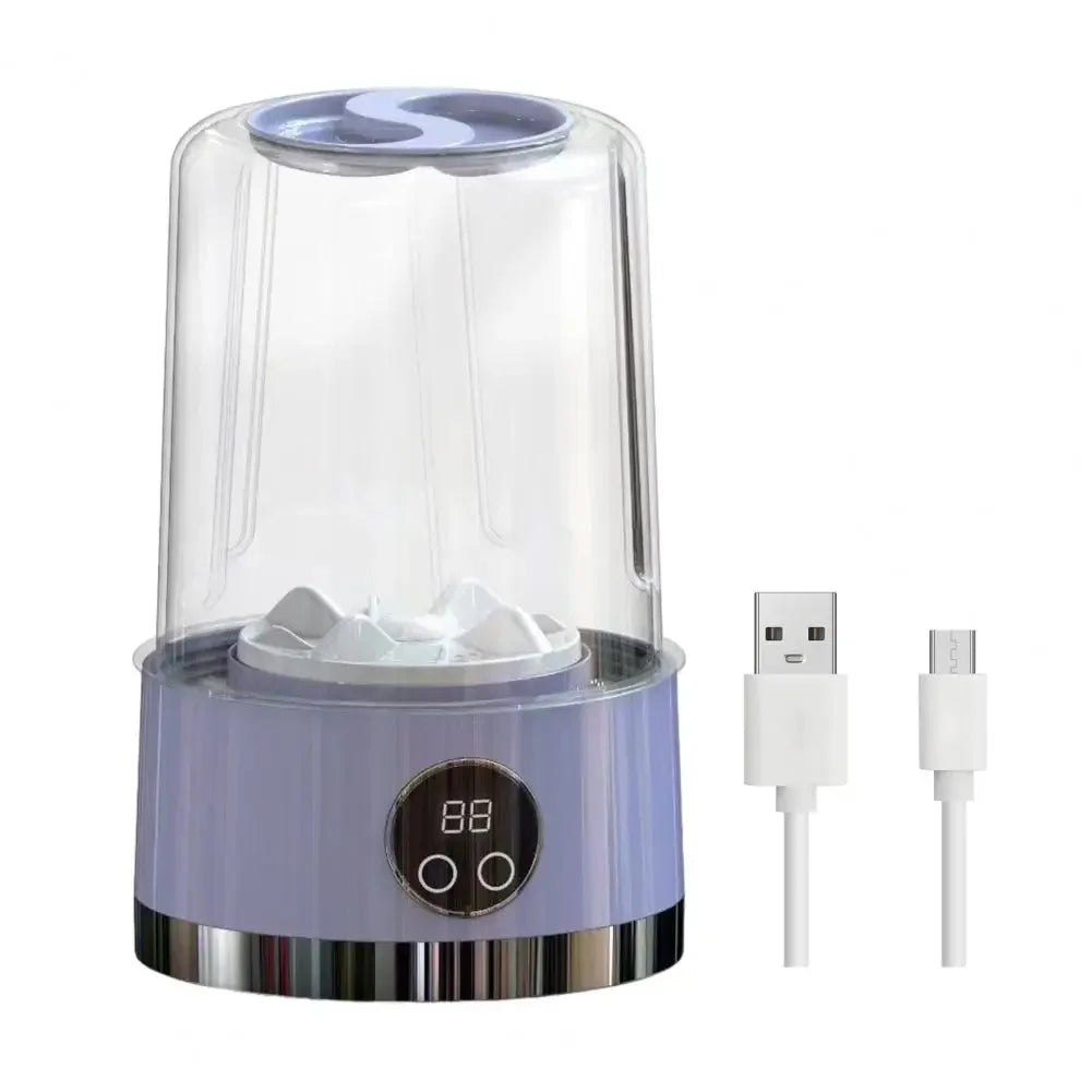 Lavatrice per biancheria intima. Mini lavatrice wireless portatile, ricaricabile, display digitale, per Viaggio, Campeggio, Casa.