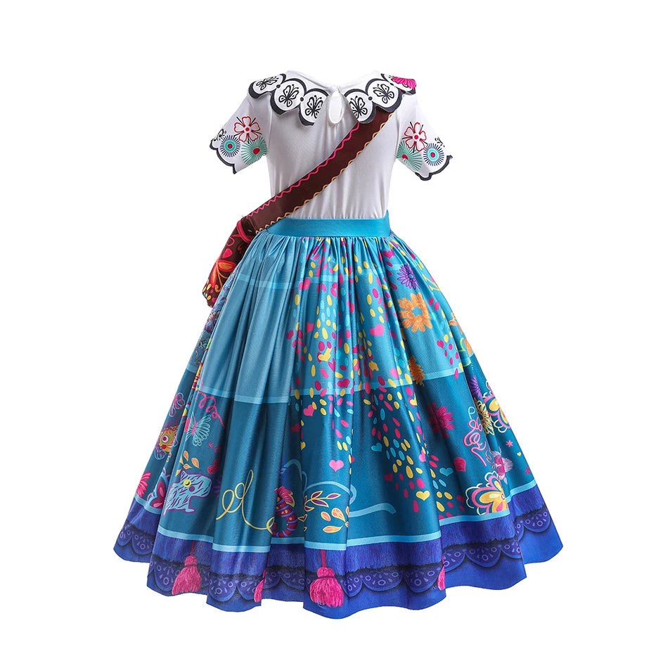 Abito principessa con accessori. Set gioco composto abito e accessori per carnevale, cosplay, feste.