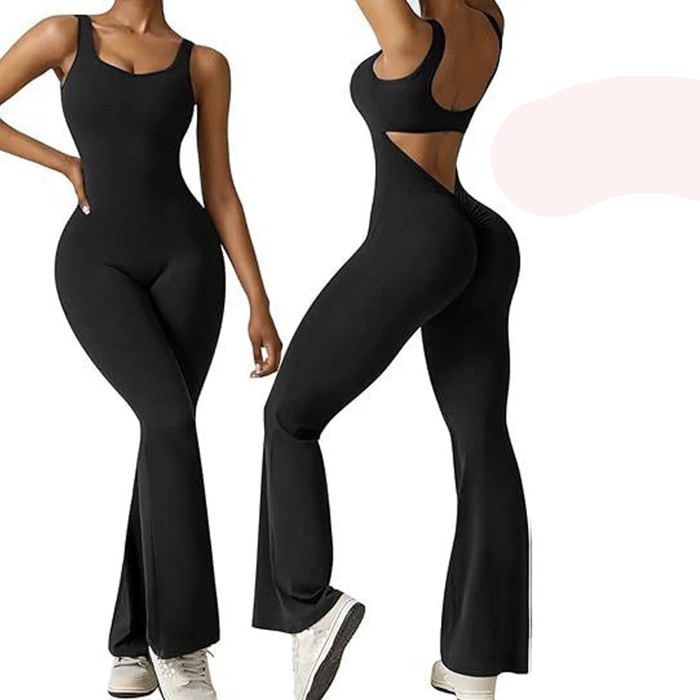 Tuta completa con top. Set pezzo unico elasticizzato, sportivo/casual da donna, 5 colori, 4 taglie.