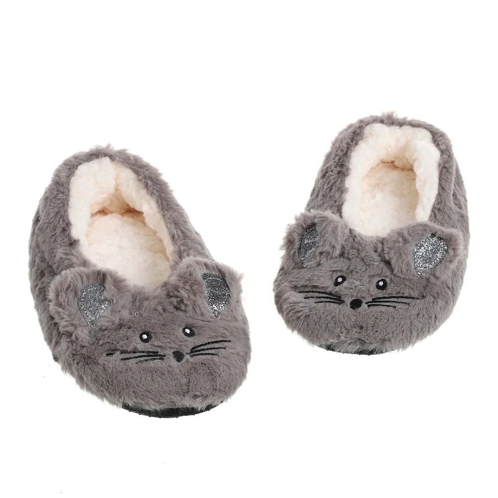 Pantofola da donna invernale. Pantofole dalla forma simpatica, morbide, calde, antiscivolo.