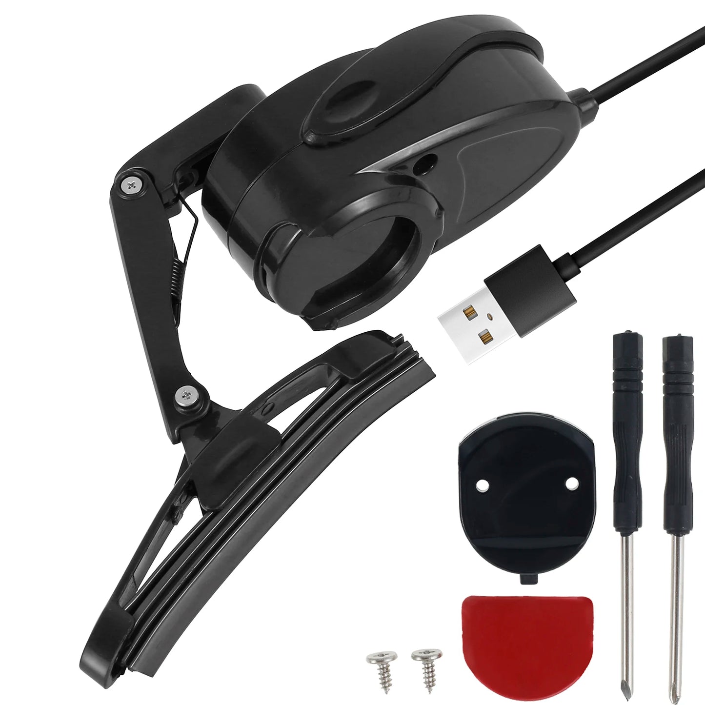 Tergicristallo universale impermeabile per casco in ABS, ricaricabile da 1200 mAh, compatibile con la maggior parte delle visiere.