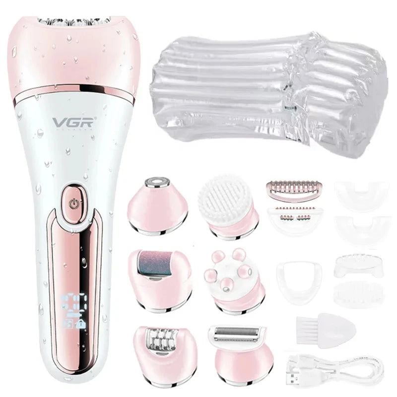💎 Epilatore Elettrico 6 in 1 Donna – Ricaricabile, Waterproof, Viso & Corpo.