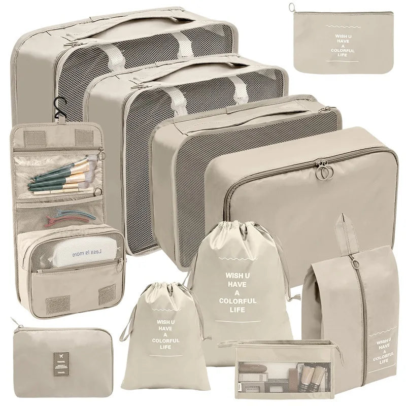Set Borse per Custodia Bagagli per Interno Valigia/Trolley. Set composto da 7/8/9/10 borse. Più colori a disposizione da scegliere a piacimento.