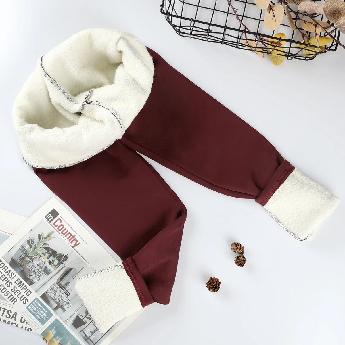 Leggins da donna invernali con imbottitura in pile. Sportivi/casual.