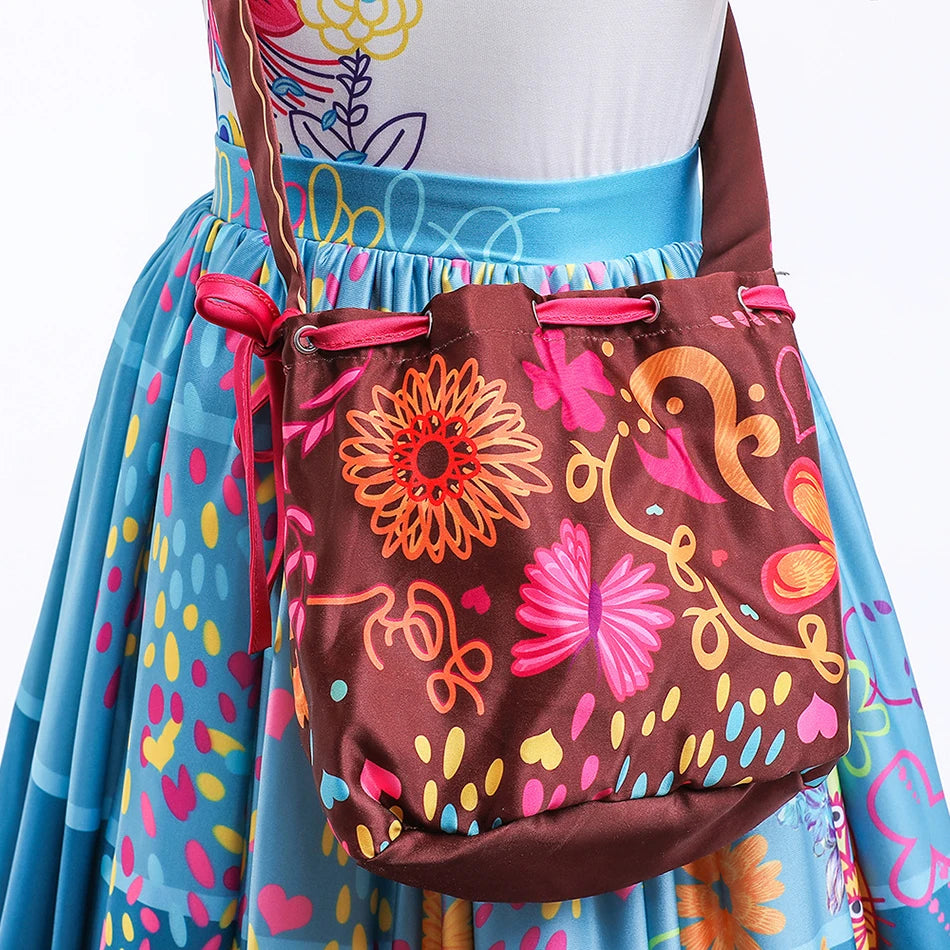 Abito principessa con accessori. Set gioco composto abito e accessori per carnevale, cosplay, feste.
