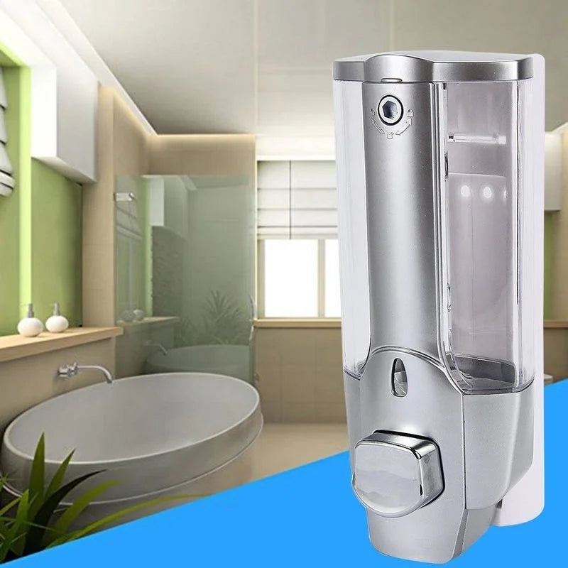 Dispenser per sapone con montaggio a parete per bagno, per doccia, cucina. 350 ml.
