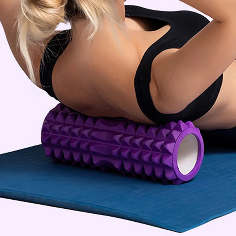 Rullo 30 cm. di schiuma, per pilates, yoga, massaggio alla schiena. Attrezzatura per il fitness a casa.