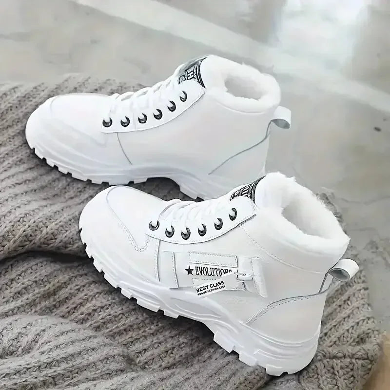 Scarpa sportiva a stivaletto da donna autunno/inverno con suola extra morbida. Casual, traspiranti, foderate in morbido e caldo in peluche.