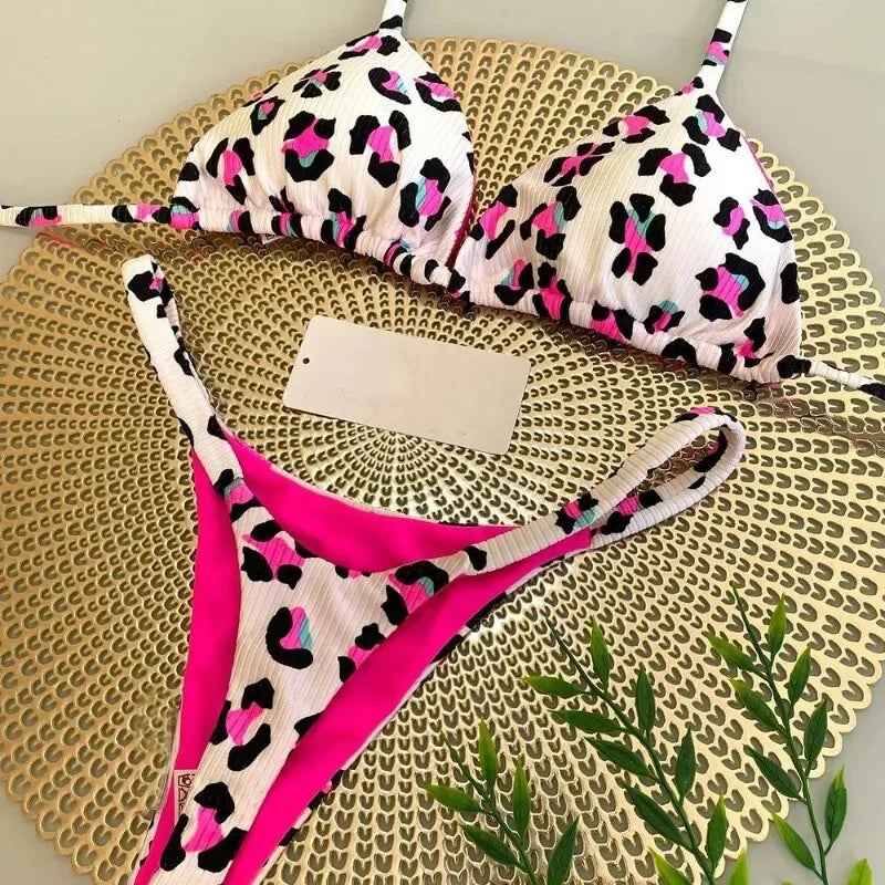 Costume Da Bagno da Donna. Set 2 pezzi con cinturino regolabile, morbido, di alta qualità, asciugatura rapida, non si restringe.