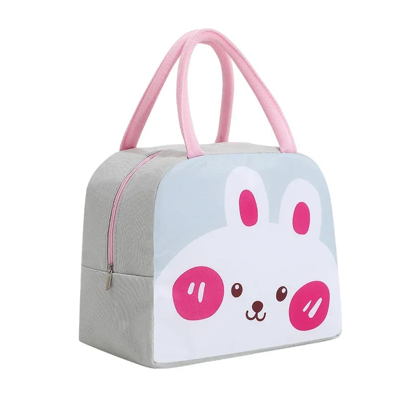 Borsa termica isolante porta vivande per bambini con immagini simpatici animali. Figure e colori a scelta.
