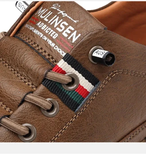Scarpa primavera/autunno da uomo, in pelle, impermeabile, traspirante, morbida e resistente. Tre colori, dal 39 al 44.