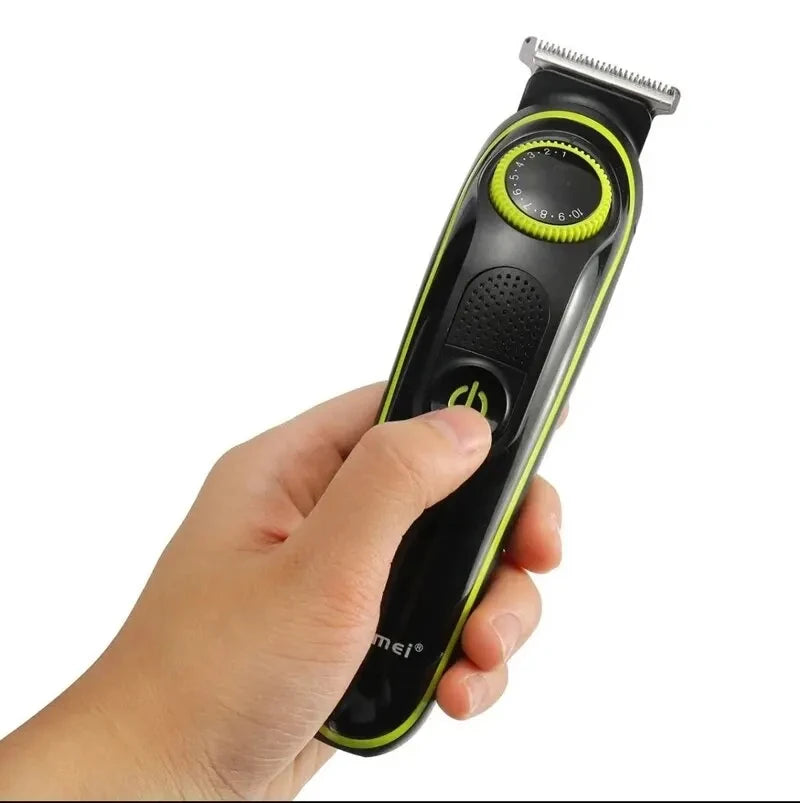 Tagliacapelli e Rasoio Elettrico. Kit Multifunzione Ricaricabile con Trimmer per Peli Nasali e Schermo LCD.