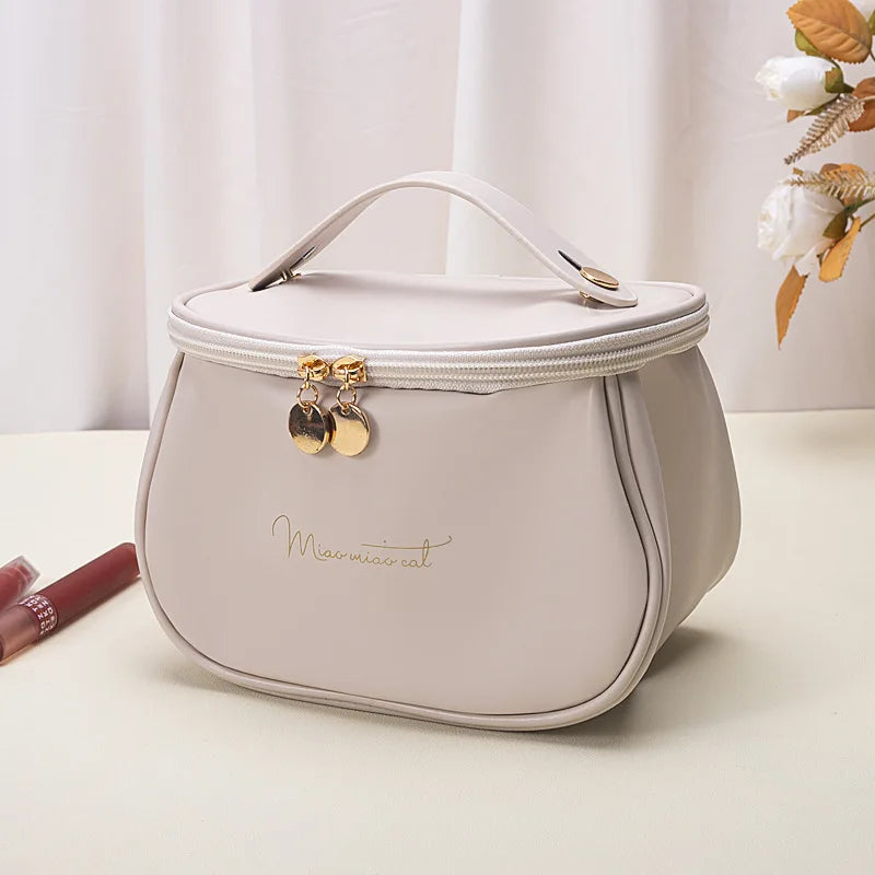 🧳 Beauty Case da Viaggio in Pelle PU – Grande Capacità, Impermeabile e Multifunzione.