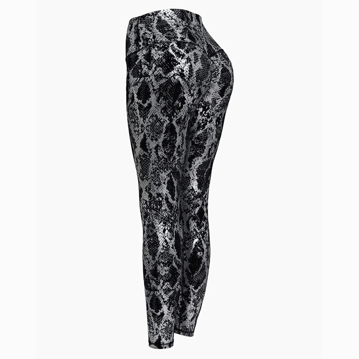 Pantaloni leggins elasticizzati, casual a vita alta da donna, stampa fantasia.