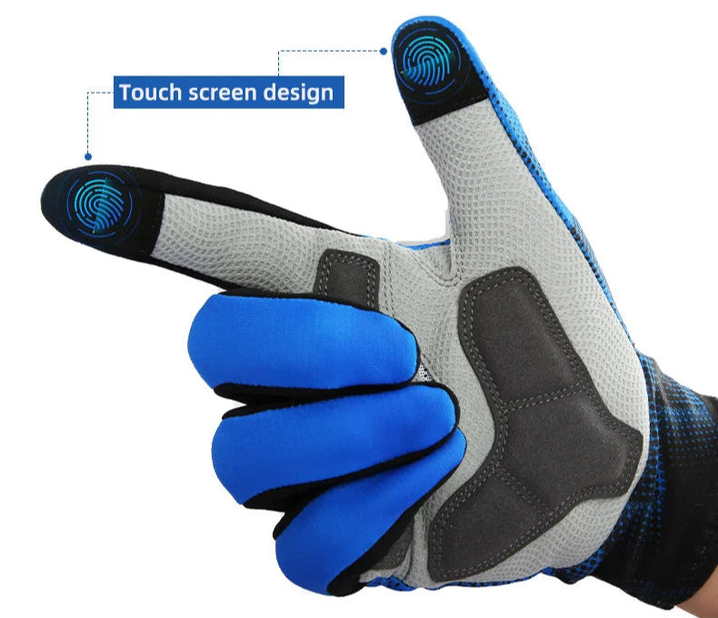Guanti sportivi invernali elasticizzati, antivento, impermeabili, touch screen.