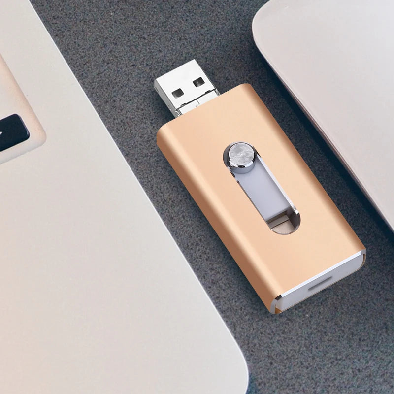 🖥️ Chiavetta USB 3.0 OTG Multifunzionale – Archiviazione Veloce, Sicura e Universale per Smartphone, PC, Mac, iPhone, iPad.