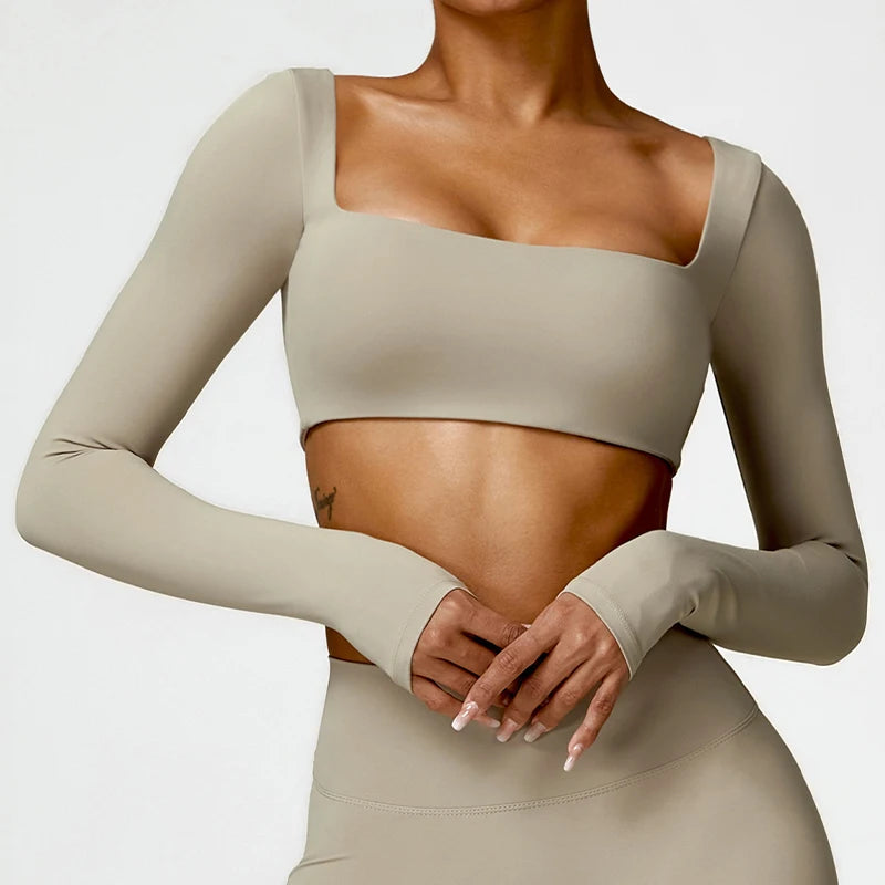 Top/T-shirt sportiva/casual, manica lunga, per donna. Misure e 6 colori a scelta.