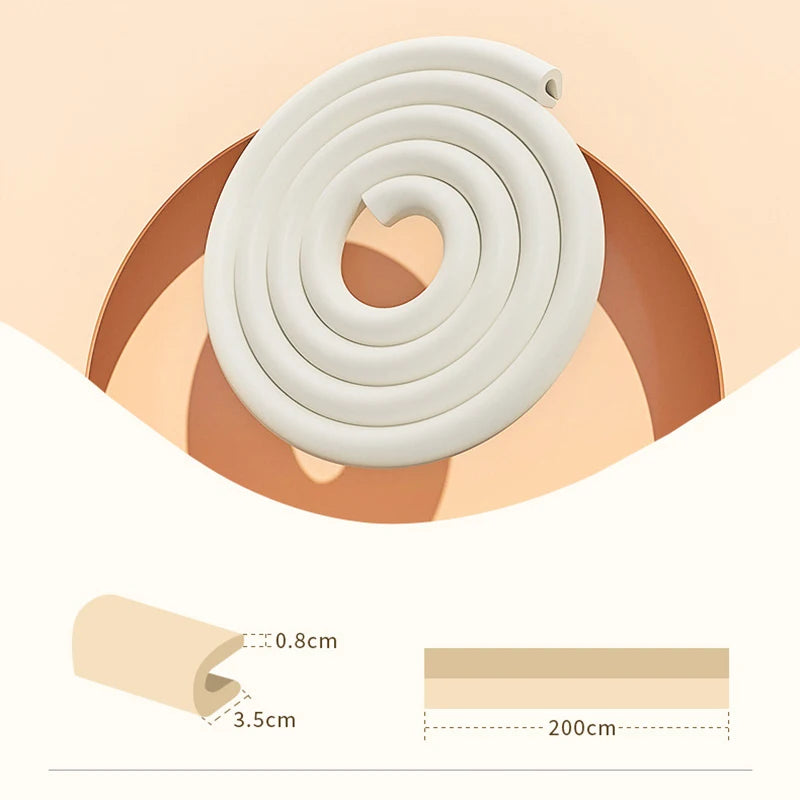 Striscia di protezione paraurti per bambini. In PVC colorata con nastro biadesivo. Extra spessa per la sicurezza dei bambini.