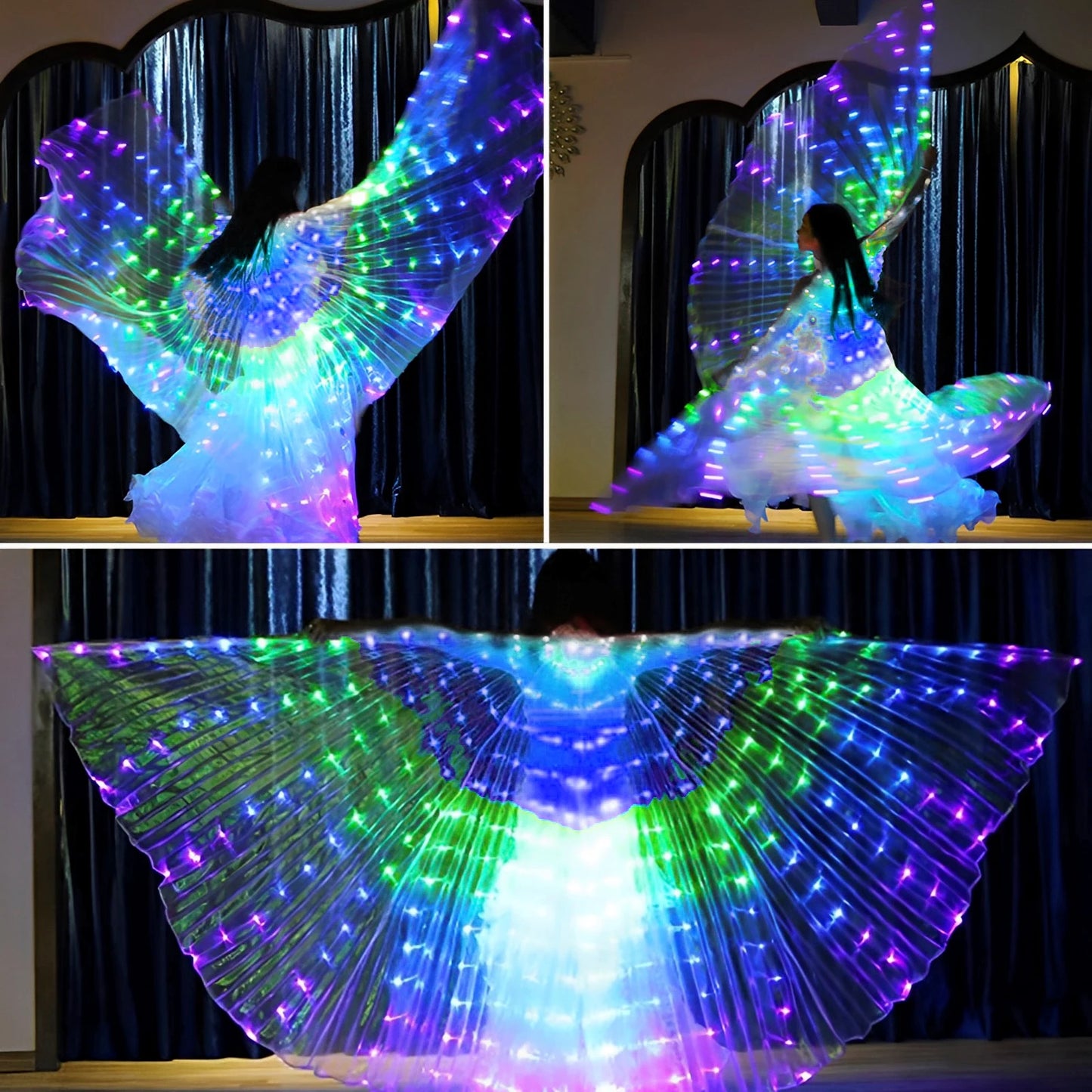 Ali di Fata a LED con Controllo Doppia Velocità. Magia Luminosa per distinguersi in occasioni importanti.