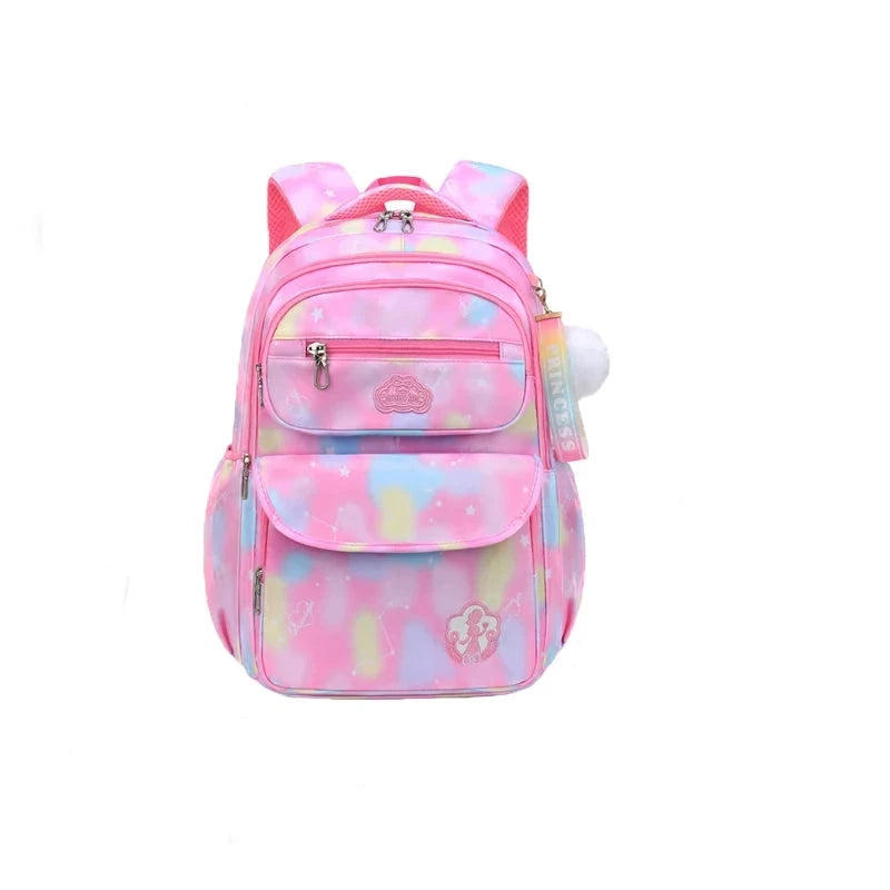 Zaino per bambina in nylon poliestere. Spazioso e alla Moda, Perfetto per Scuola, Viaggi e Tempo Libero.