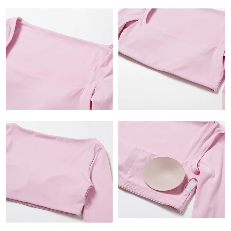 Top/T-shirt sportiva/casual, manica lunga, per donna. Misure e 6 colori a scelta.