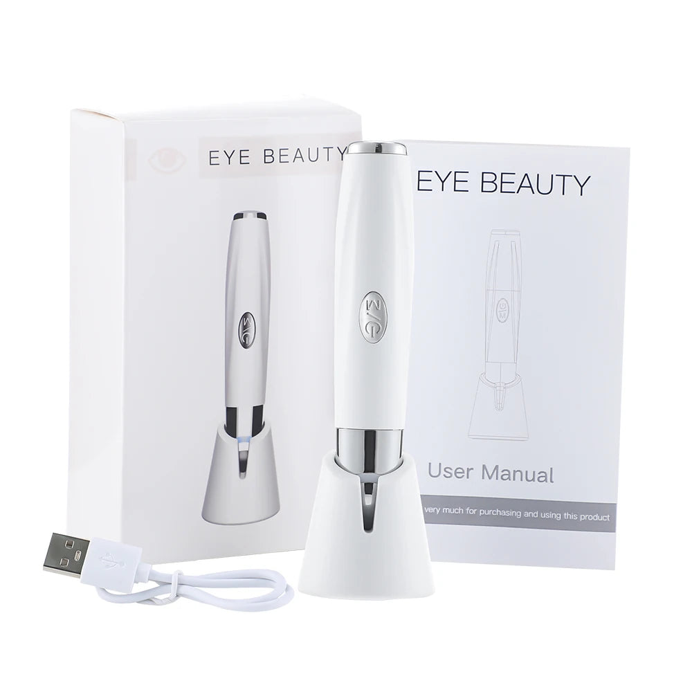 Massaggiatore Occhi e Viso IPL | Luce Rossa, Blu e Viola | Vibrazione Calda a 42°C | Ricaricabile, Portatile, con Base Sterilizzante | Anti-Occhiaie e Anti-Gonfiore.