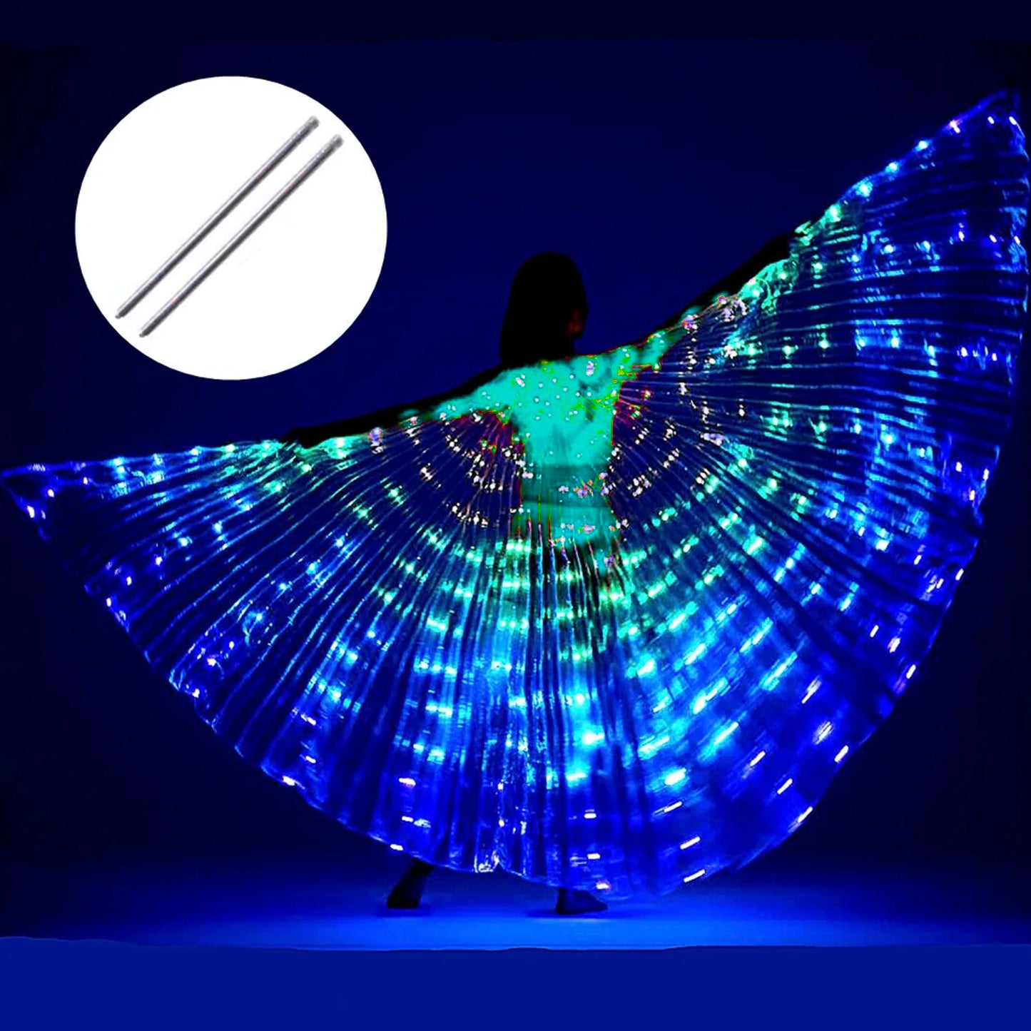 Ali di Fata a LED con Controllo Doppia Velocità. Magia Luminosa per distinguersi in occasioni importanti.