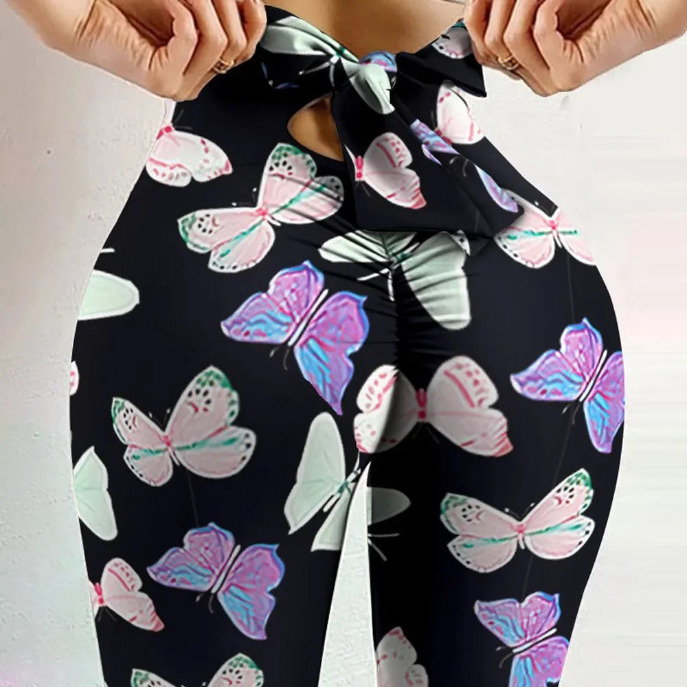 Pantaloni leggins vita alta da donna. Cinque taglie, cinque colori.