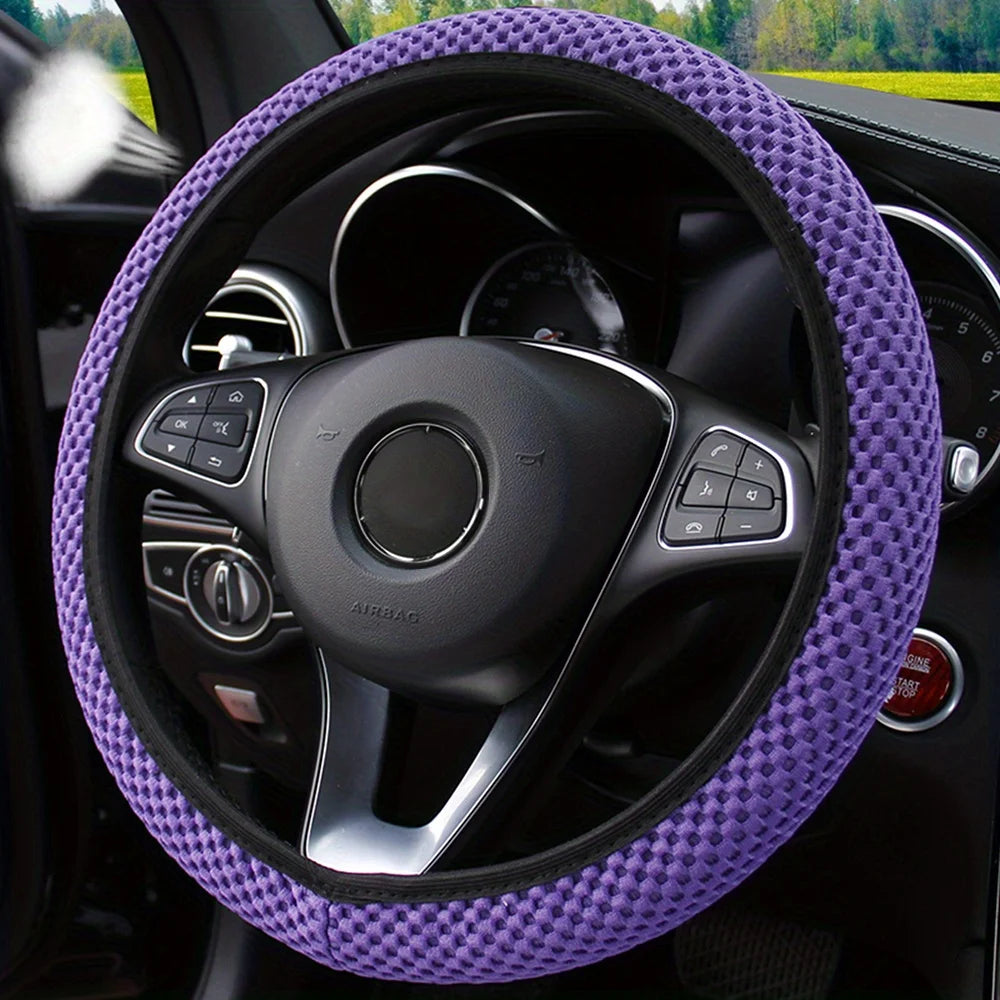 Coprivolante per auto in rete tridimensionale traspirante senza anello interno. Diametro 36-38 cm.