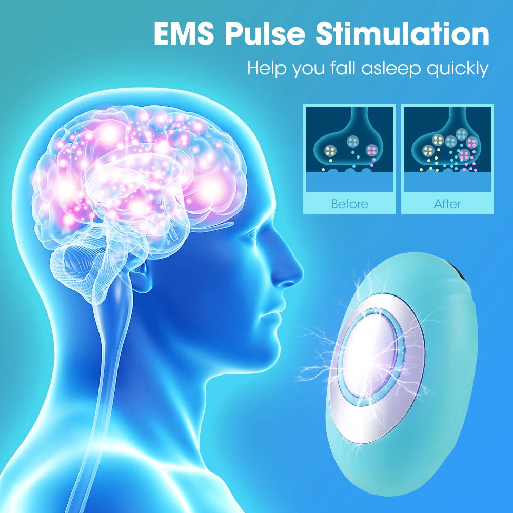 Dispositivo EMS per il Sonno – Rilassamento e Addormentamento Rapido Senza Farmaci.