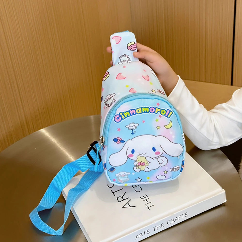 Borse a tracolla per bambini immagini cartoni animati. Borsa versatile alla moda, colori e immagino assortite.