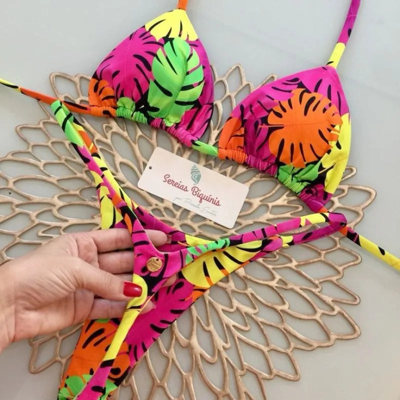 Costume Da Bagno da Donna. Set 2 pezzi con cinturino regolabile, morbido, di alta qualità, asciugatura rapida, non si restringe.