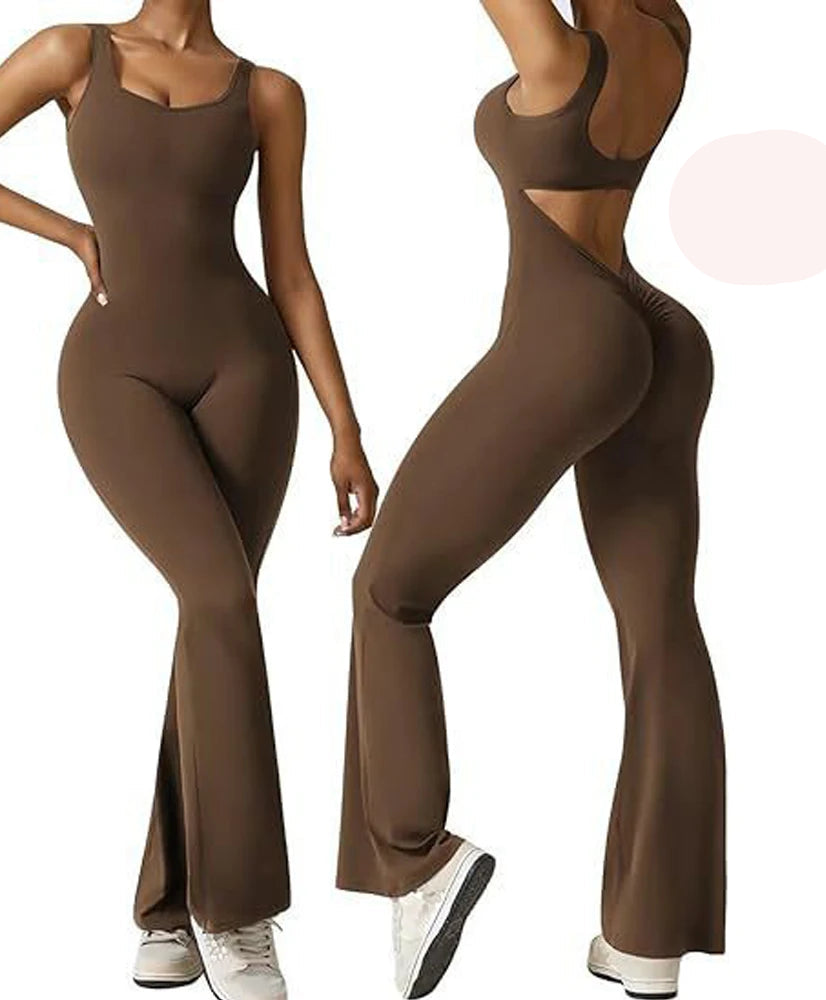 Tuta completa con top. Set pezzo unico elasticizzato, sportivo/casual da donna, 5 colori, 4 taglie.