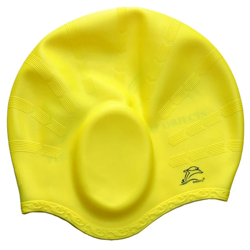 Cuffie da nuoto in silicone unisex per adulti e bambini. Impermeabili, ergonomiche per le orecchie.