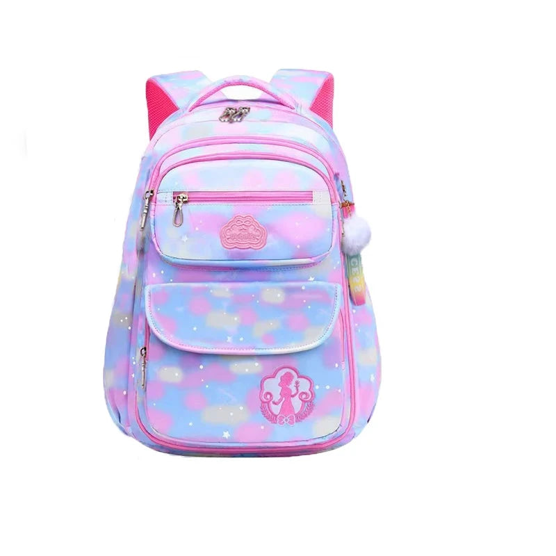 Zaino per bambina in nylon poliestere. Spazioso e alla Moda, Perfetto per Scuola, Viaggi e Tempo Libero.