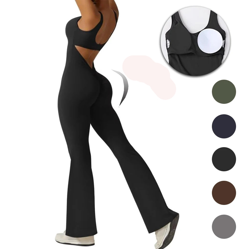 Tuta completa con top. Set pezzo unico elasticizzato, sportivo/casual da donna, 5 colori, 4 taglie.
