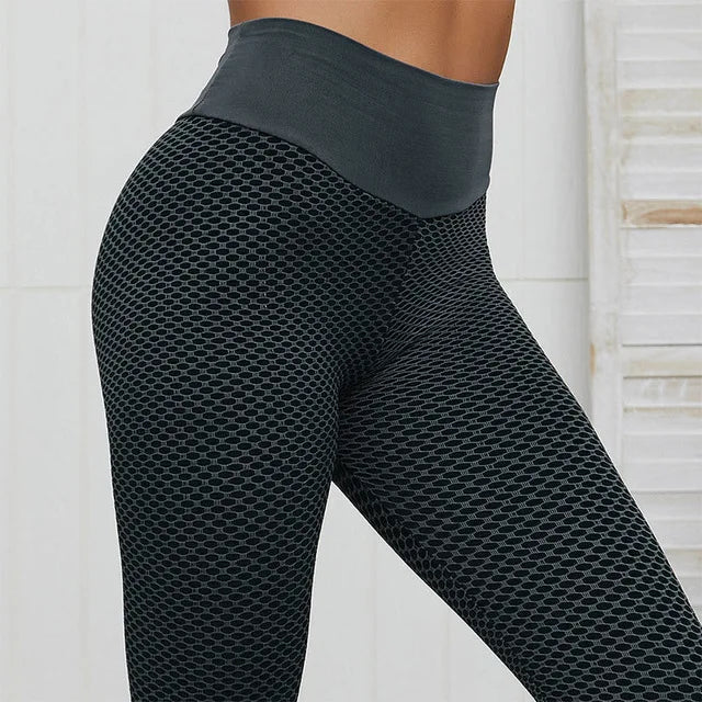 Pantaloni leggins elasticizzati, sportivi/casual a vita alta da donna. Quattro misure e 7 colori disponibili.