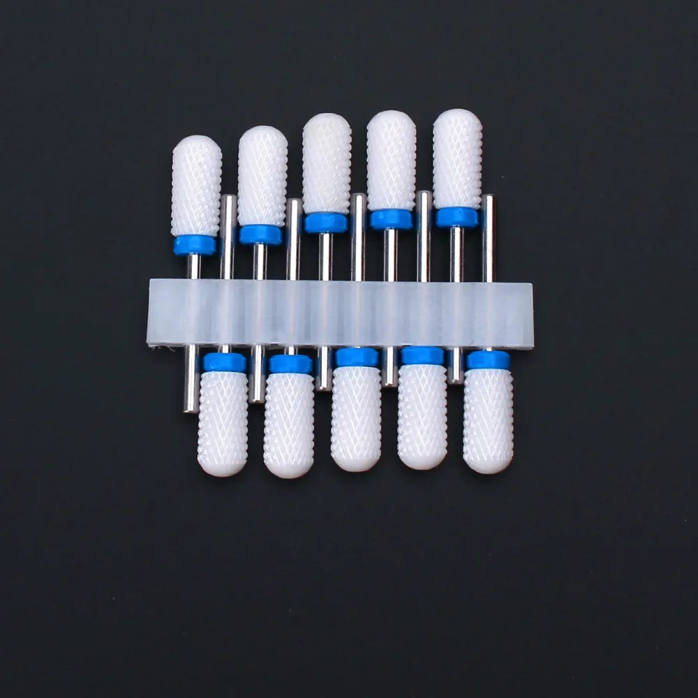 Punte per unghie in pietra di ceramica, Set 10 frese per trapano “nail art”. Essenziali per manicure/pedicure, cura delle unghie.