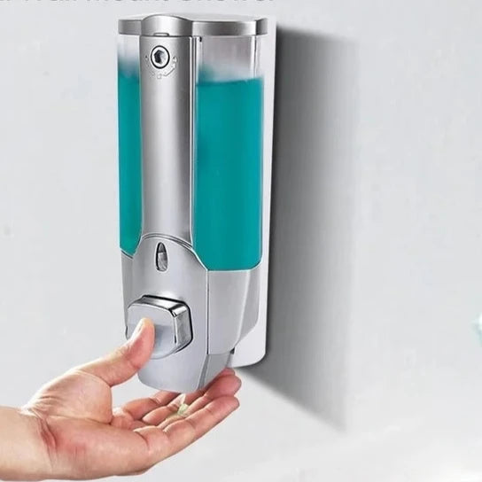 Dispenser per sapone con montaggio a parete per bagno, per doccia, cucina. 350 ml.