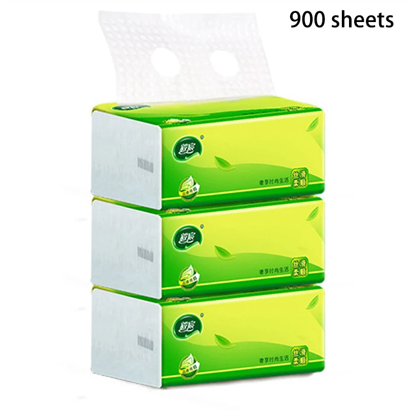 Confezione da 3 pacchi di carta asciugamani per il corpo, salviette per la pulizia usa e getta per la casa. 900 fogli di carta delicata e morbida.