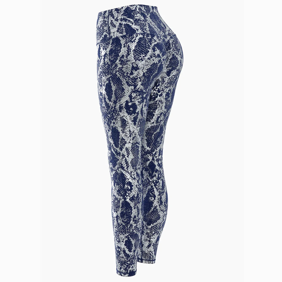 Pantaloni leggins elasticizzati, casual a vita alta da donna, stampa fantasia.