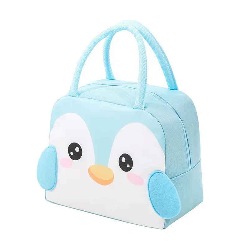 Borsa termica isolante porta vivande per bambini con immagini simpatici animali. Figure e colori a scelta.