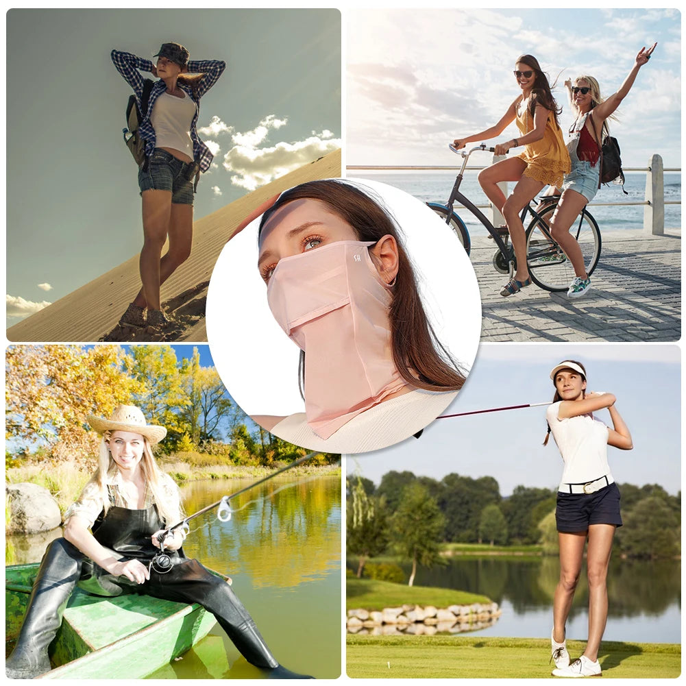 Maschera estiva sottile per protezione solare. Traspirante, lavabile, protezione UV.