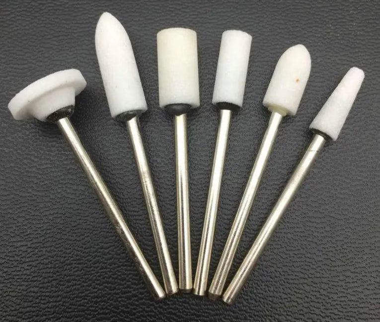 Punte per unghie in pietra di ceramica, Set 100 frese per trapano “nail art”. Essenziali per manicure/pedicure, cura delle unghie.