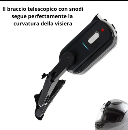 Tergicristallo universale impermeabile per casco in ABS, ricaricabile da 1200 mAh, compatibile con la maggior parte delle visiere.