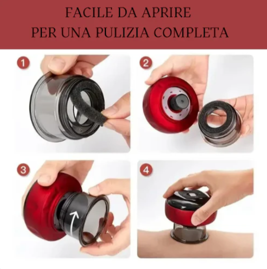 Massaggiatore 3 in 1 Venture – Coppettazione, Gua Sha e Massaggio con Riscaldamento | 12 Livelli di Aspirazione | USB Ricaricabile. Bruciatore di grasso, anticellulite.