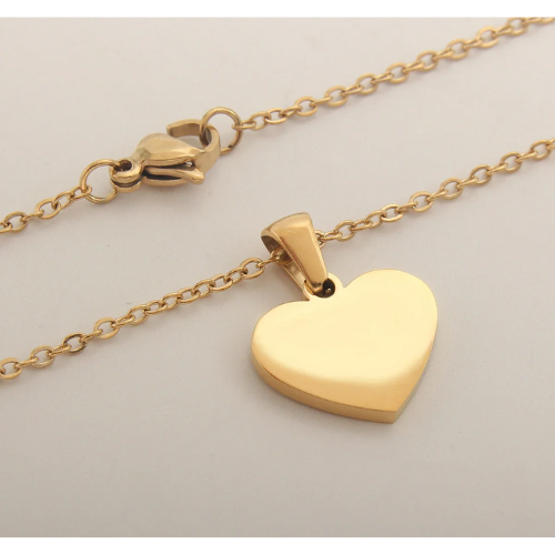 via AliExpress Selection Standard: $ 1.99 MHS.SUN Stainless Steel Heart 26 Alphabet Pendant Necklace for Women Girls A-Z Initial Gold Plated Letter Choker Jewelry Gifts