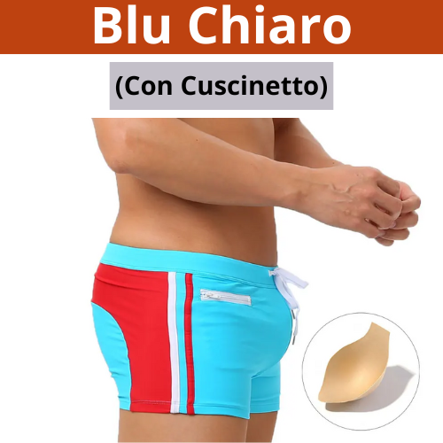 Mens Swimwear With Push-Up Swimming Trunks Boxer With Pocket Hi-Q Sexy Men Breathable Swim Suit Speed Beach Shorts sunga