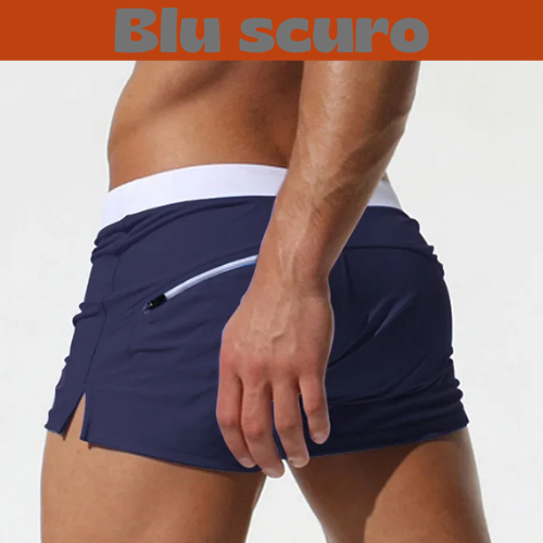men's Swimwear Low Waist Surfing Trunk swim short sexy personality Swimsuit male pocket swimming beach board short men bathing